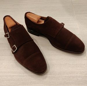 Meermin Mallorca - Double Monk Strap - Brown Suede
